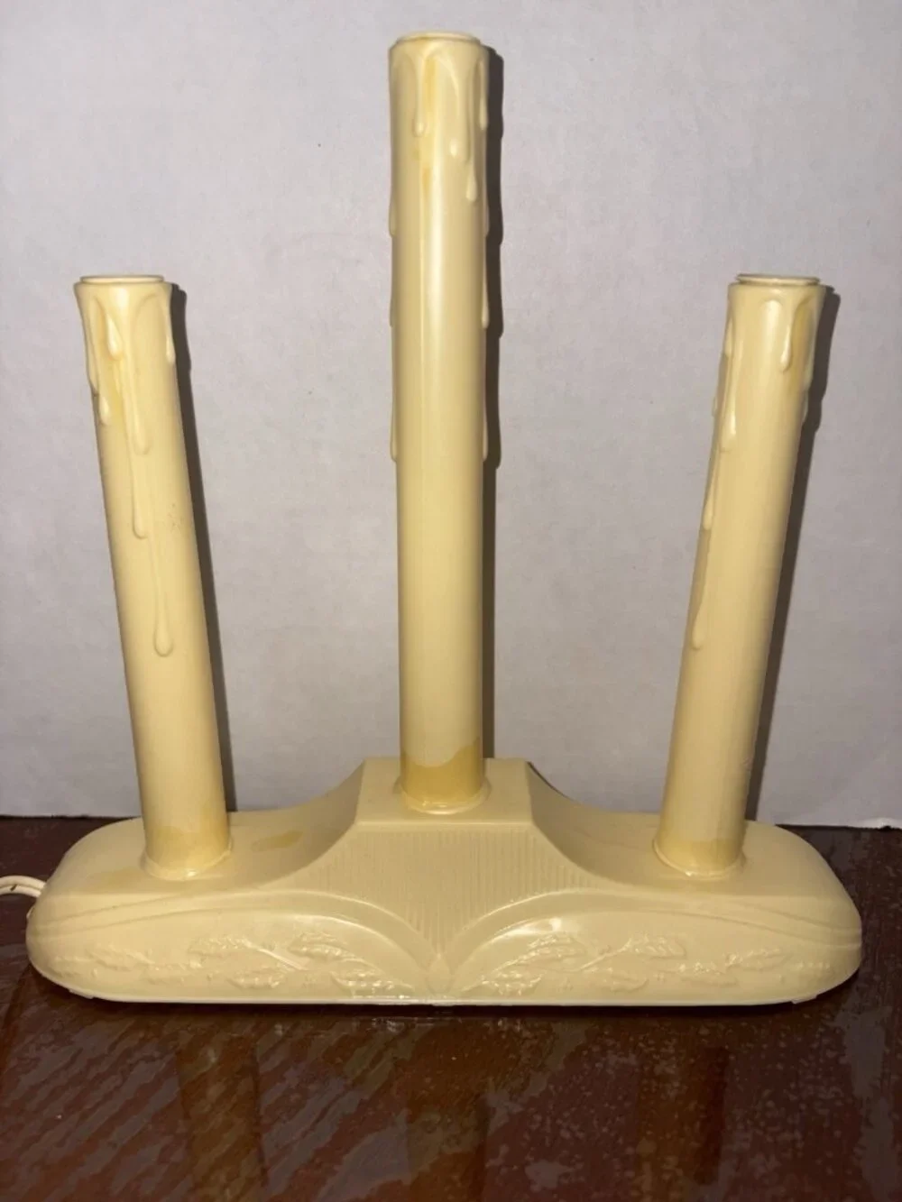 Vintage GE Three Light Candolier  Christmas Yuletide Electric Candolier